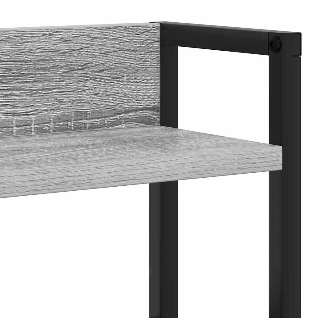 Tête de lit avec étagère Sonoma gris 120 cm Bois d'ingénierie - XIOS