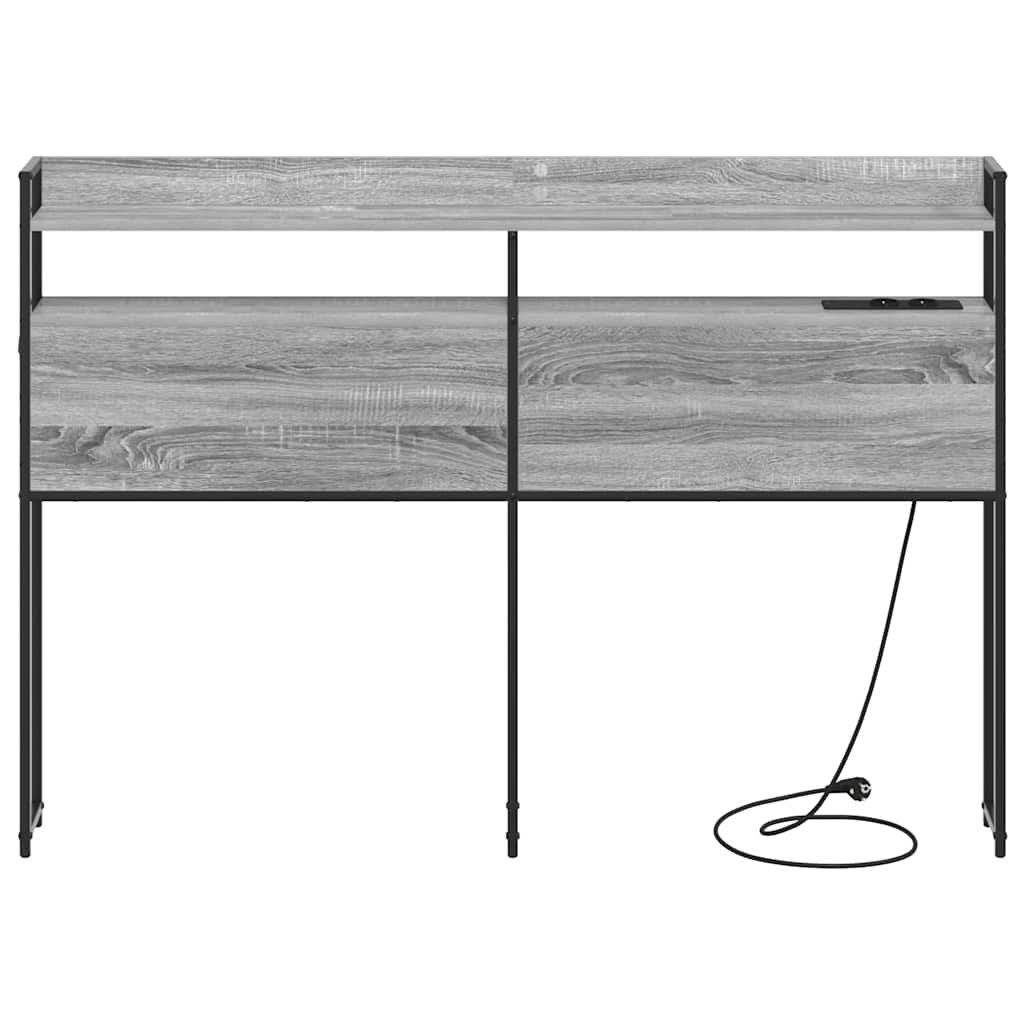 Tête de lit avec étagère Sonoma gris 120 cm Bois d'ingénierie - XIOS