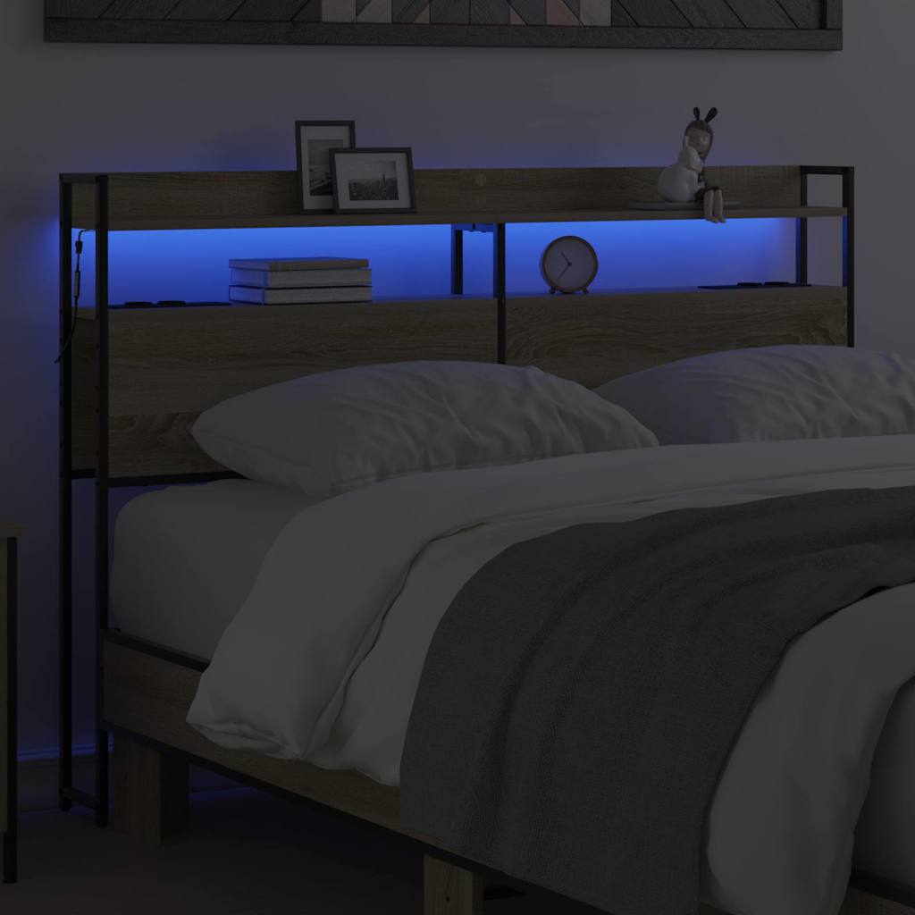 Tête de lit avec étagère Chêne sonoma 140 cm Bois d'ingénierie - XIOS