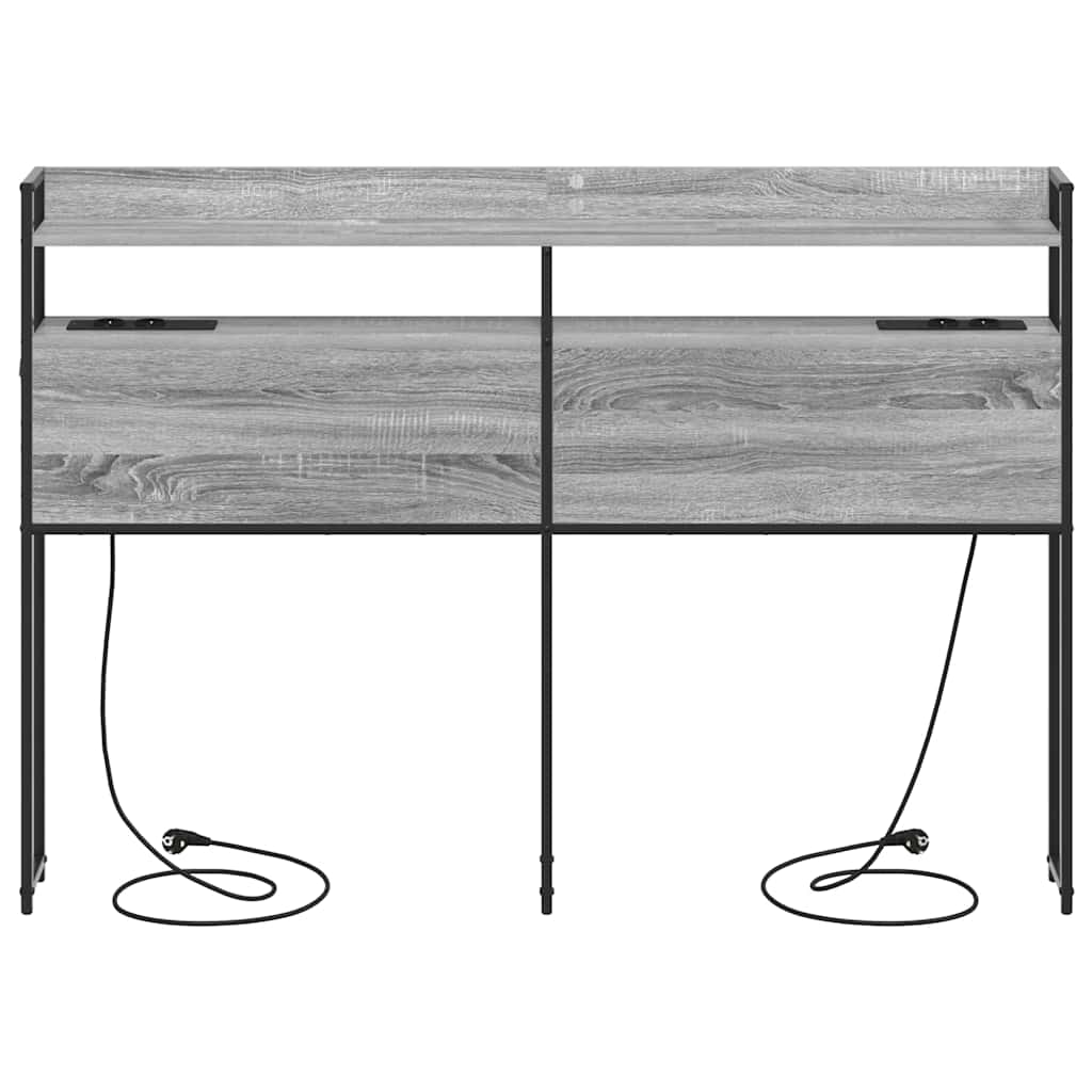 Tête de lit avec étagère Sonoma gris 140 cm Bois d'ingénierie - XIOS