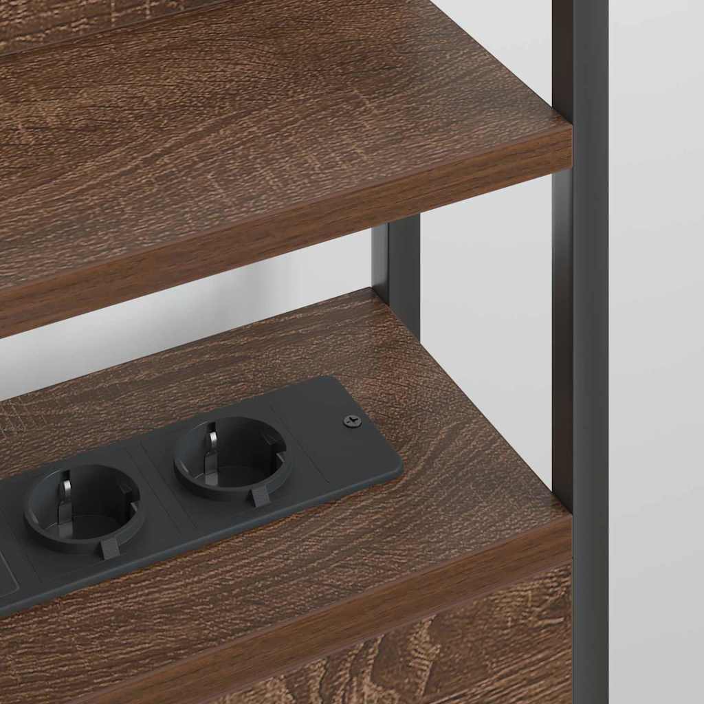 Tête de lit avec étagère Chêne marron 160 cm Bois d'ingénierie - XIOS