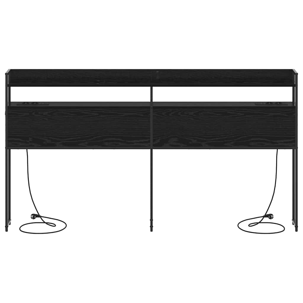 Tête de lit avec étagère Chêne noir 180 cm Bois d'ingénierie - XIOS