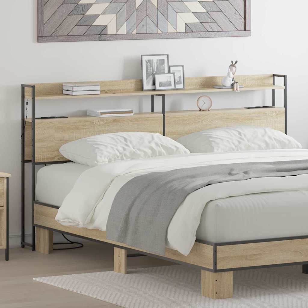 Tête de lit avec étagère Chêne sonoma 200 cm Bois d'ingénierie - XIOS