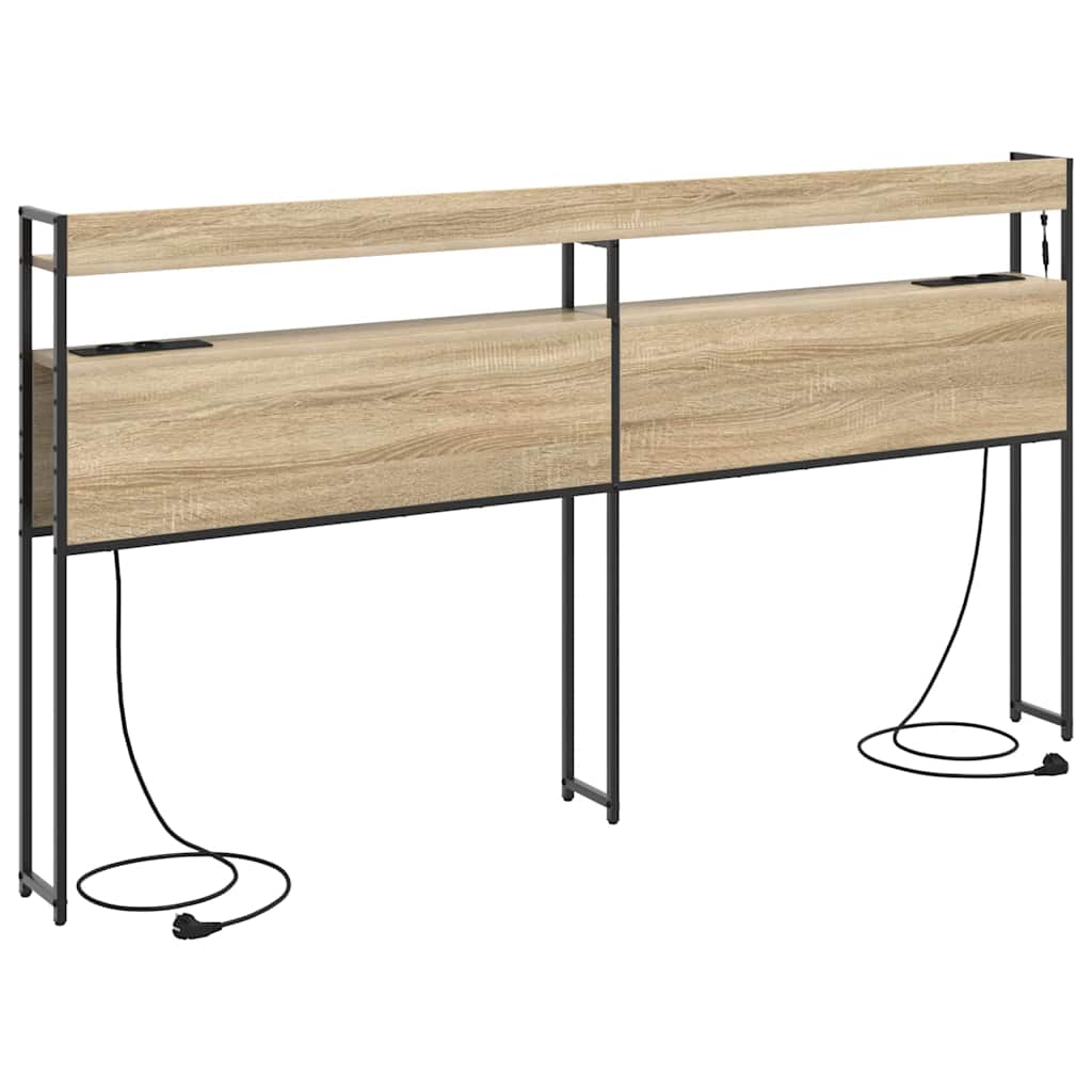 Tête de lit avec étagère Chêne sonoma 200 cm Bois d'ingénierie - XIOS