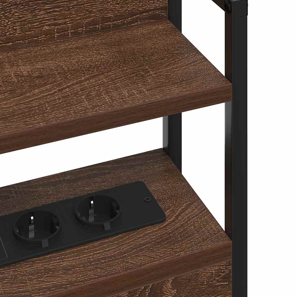 Tête de lit avec étagère Chêne marron 200 cm Bois d'ingénierie - XIOS