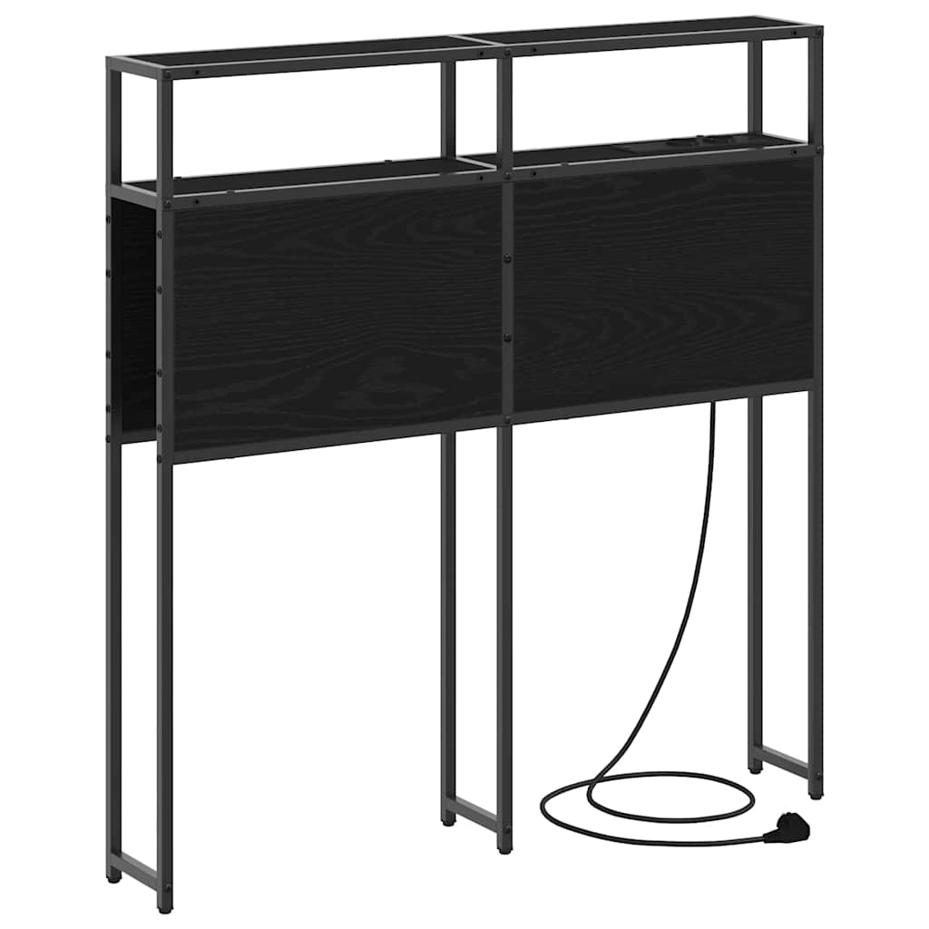 Tête de lit de rangement Chêne noir 80 cm Bois d'ingénierie - XIOS