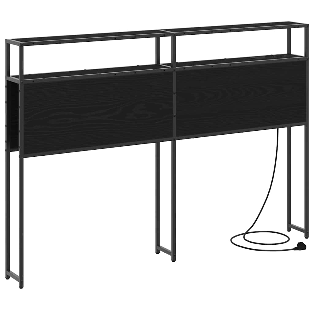 Tête de lit de rangement Chêne noir 120 cm Bois d'ingénierie - XIOS