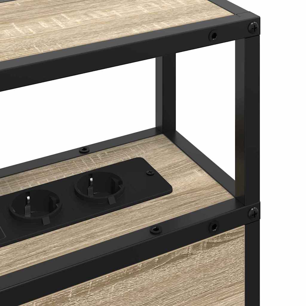 Tête de lit de rangement Chêne sonoma 120 cm Bois d'ingénierie - XIOS