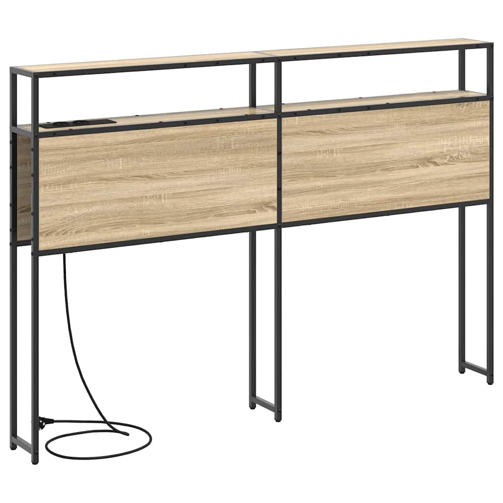 Tête de lit de rangement Chêne sonoma 120 cm Bois d'ingénierie - XIOS