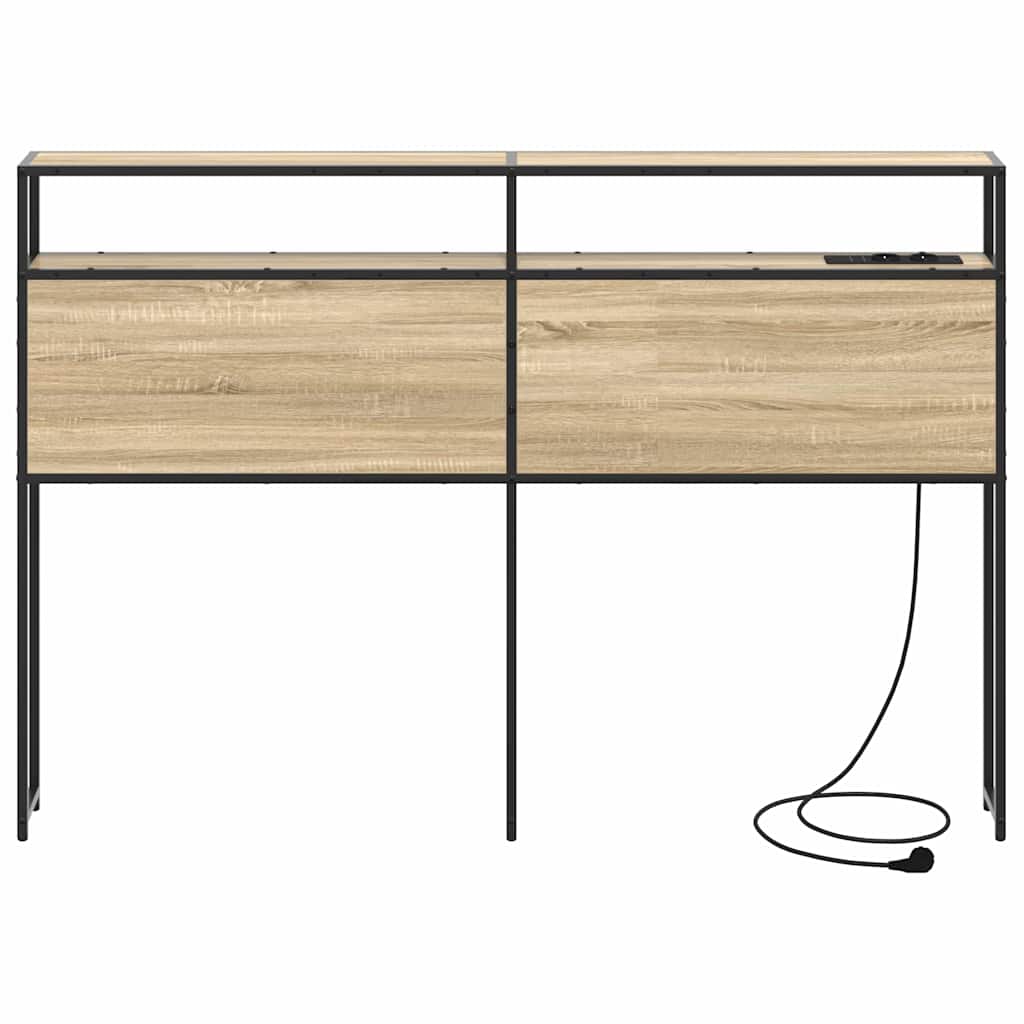 Tête de lit de rangement Chêne sonoma 120 cm Bois d'ingénierie - XIOS