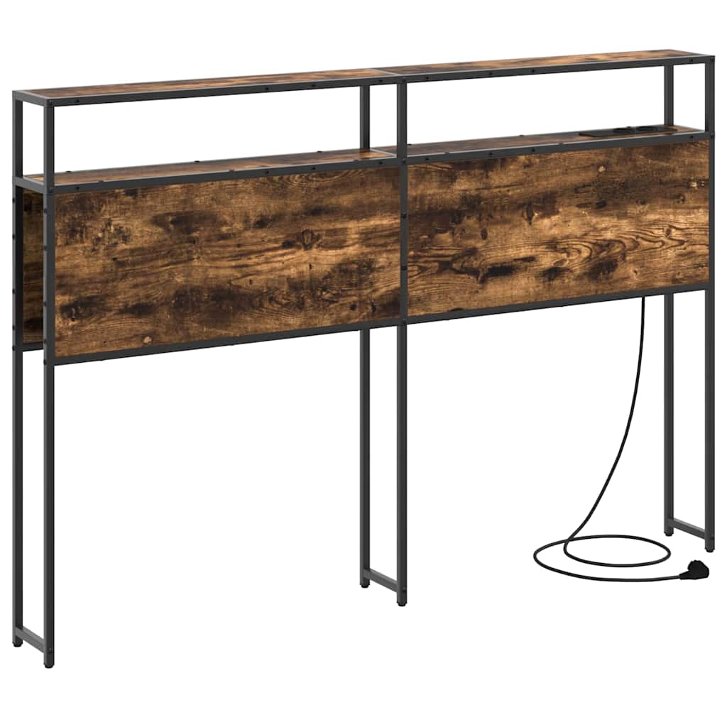 Tête de lit de rangement Chêne fumé 120 cm Bois d'ingénierie - XIOS