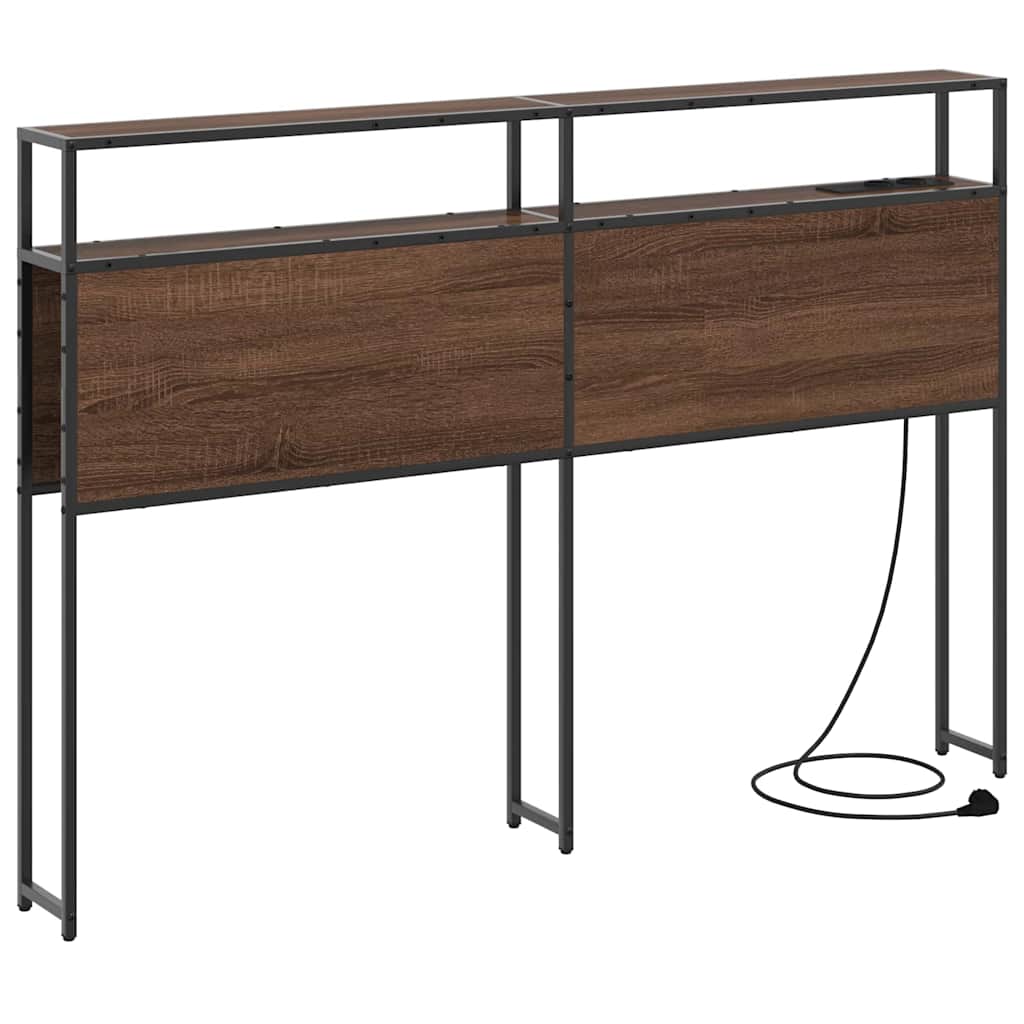 Tête de lit de rangement Chêne marron 120 cm Bois d'ingénierie - XIOS