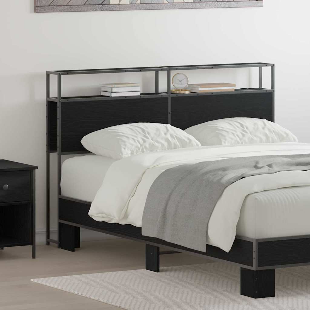 Tête de lit de rangement Chêne noir 135 cm Bois d'ingénierie - XIOS