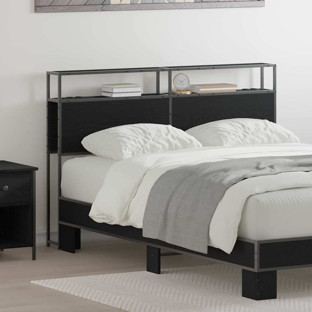 Tête de lit de rangement Chêne noir 140 cm Bois d'ingénierie - XIOS