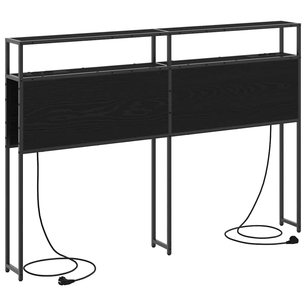Tête de lit de rangement Chêne noir 160 cm Bois d'ingénierie - XIOS