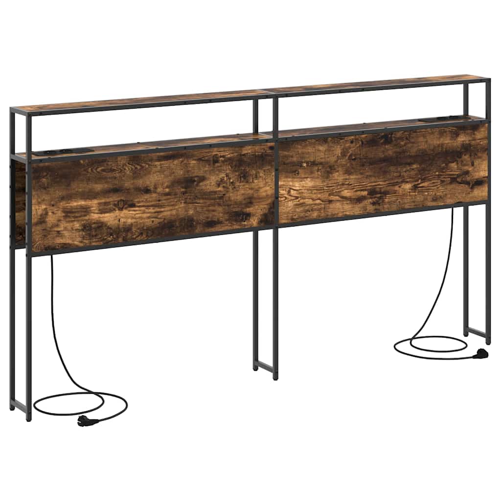 Tête de lit de rangement Chêne fumé 180 cm Bois d'ingénierie - XIOS