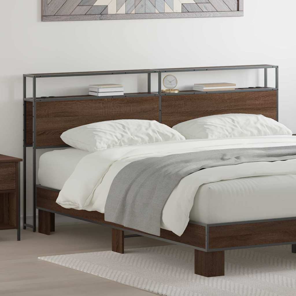 Tête de lit de rangement Chêne marron 180 cm Bois d'ingénierie - XIOS