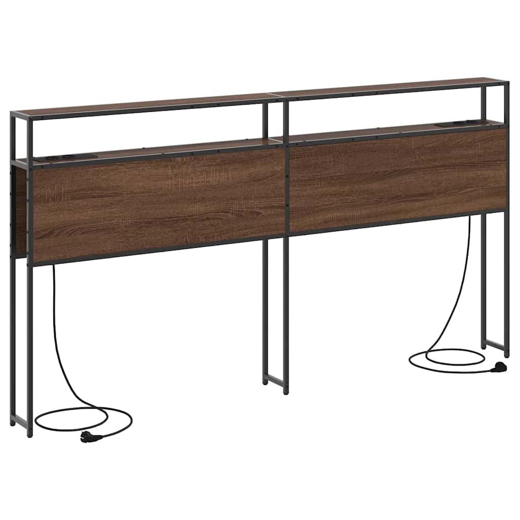 Tête de lit de rangement Chêne marron 180 cm Bois d'ingénierie - XIOS