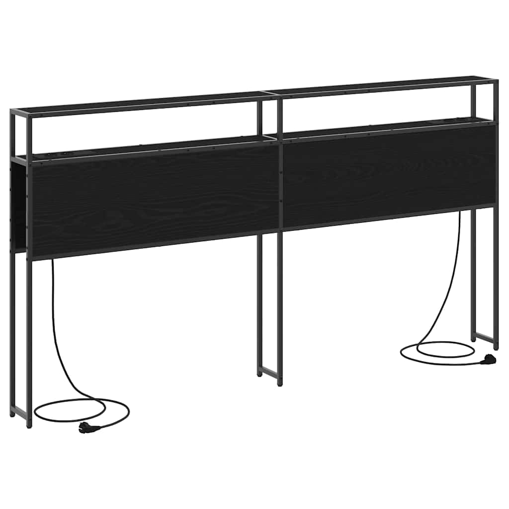 Tête de lit de rangement Chêne noir 200 cm Bois d'ingénierie - XIOS