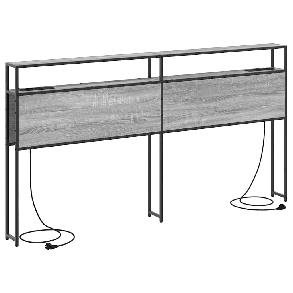 Tête de lit de rangement Sonoma gris 200 cm Bois d'ingénierie - XIOS