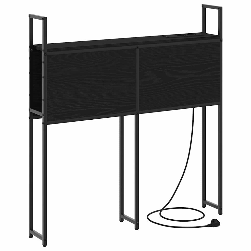Headboard de Rangement avec Station de Charge Chêne noir 80 cm - XIOS
