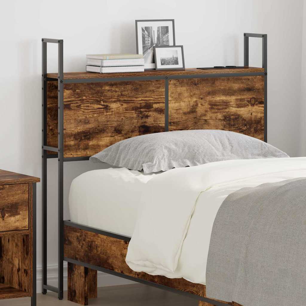 Headboard de Rangement avec Station de Charge Chêne fumé 80 cm - XIOS