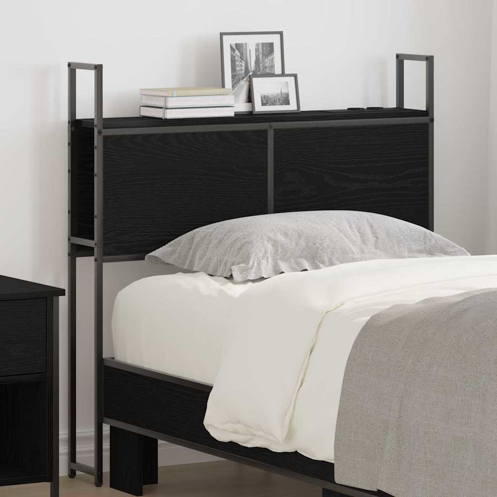 Headboard de Rangement avec Station de Charge Chêne noir 90 cm - XIOS