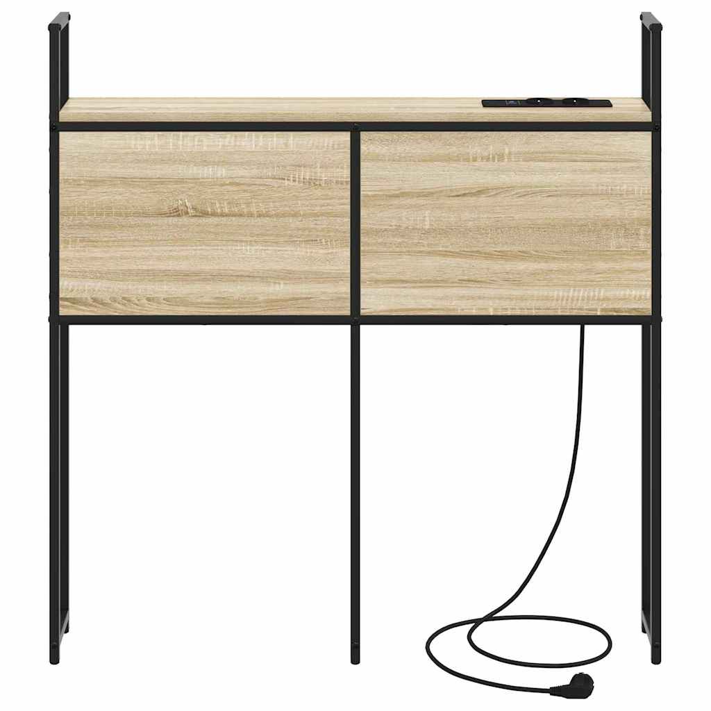 Headboard de Rangement avec Station de Charge Chêne sonoma - XIOS