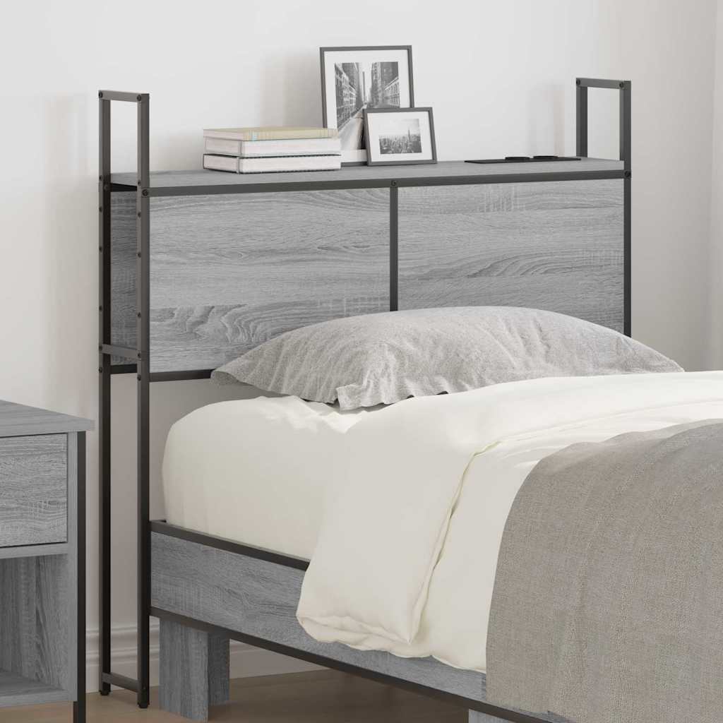 Headboard de Rangement avec Station de Charge Sonoma gris 90 cm - XIOS
