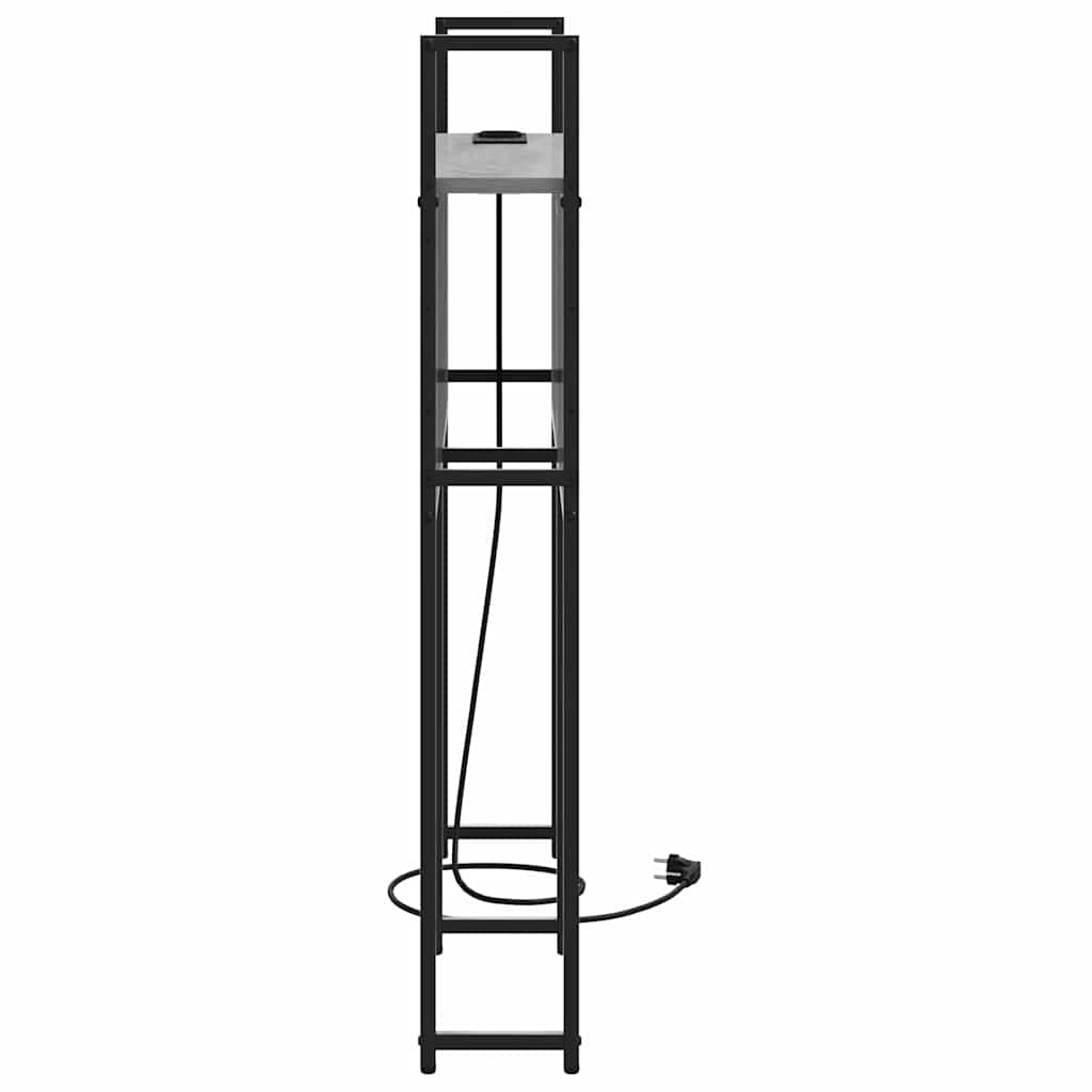 Headboard de Rangement avec Station de Charge Sonoma gris