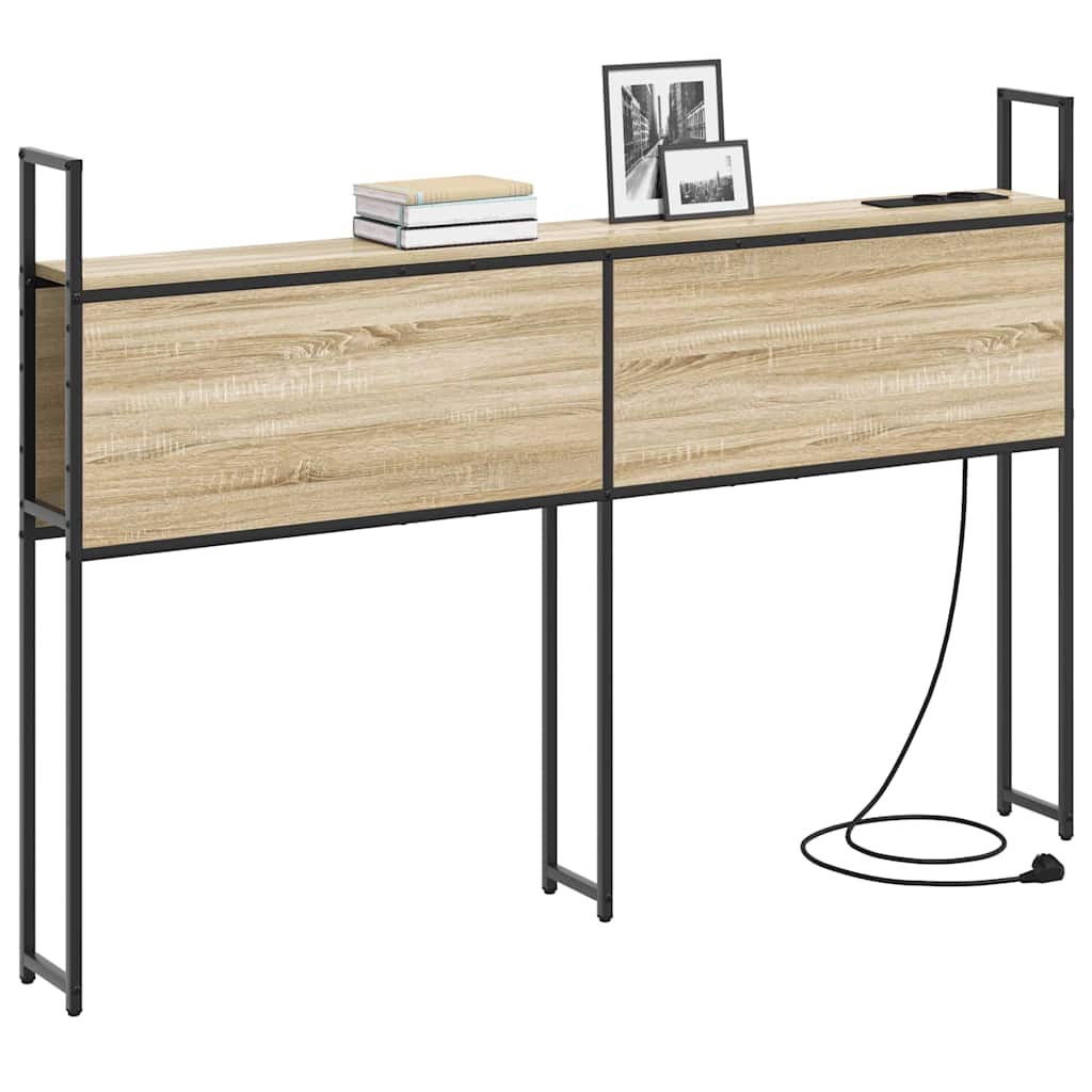 Headboard de Rangement avec Station de Charge Chêne sonoma - XIOS