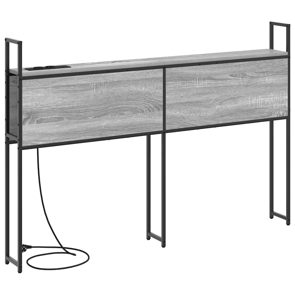 Headboard de Rangement avec Station de Charge Sonoma gris - XIOS