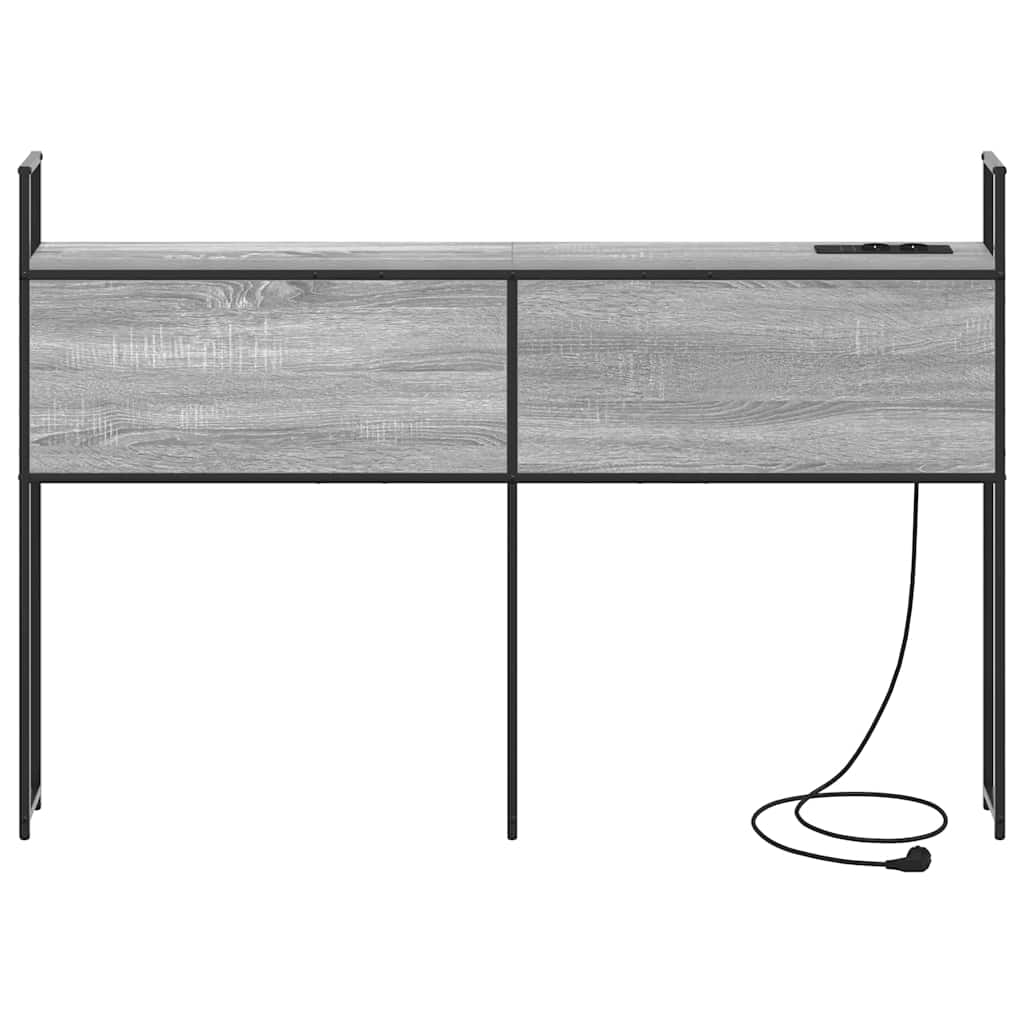 Headboard de Rangement avec Station de Charge Sonoma gris - XIOS