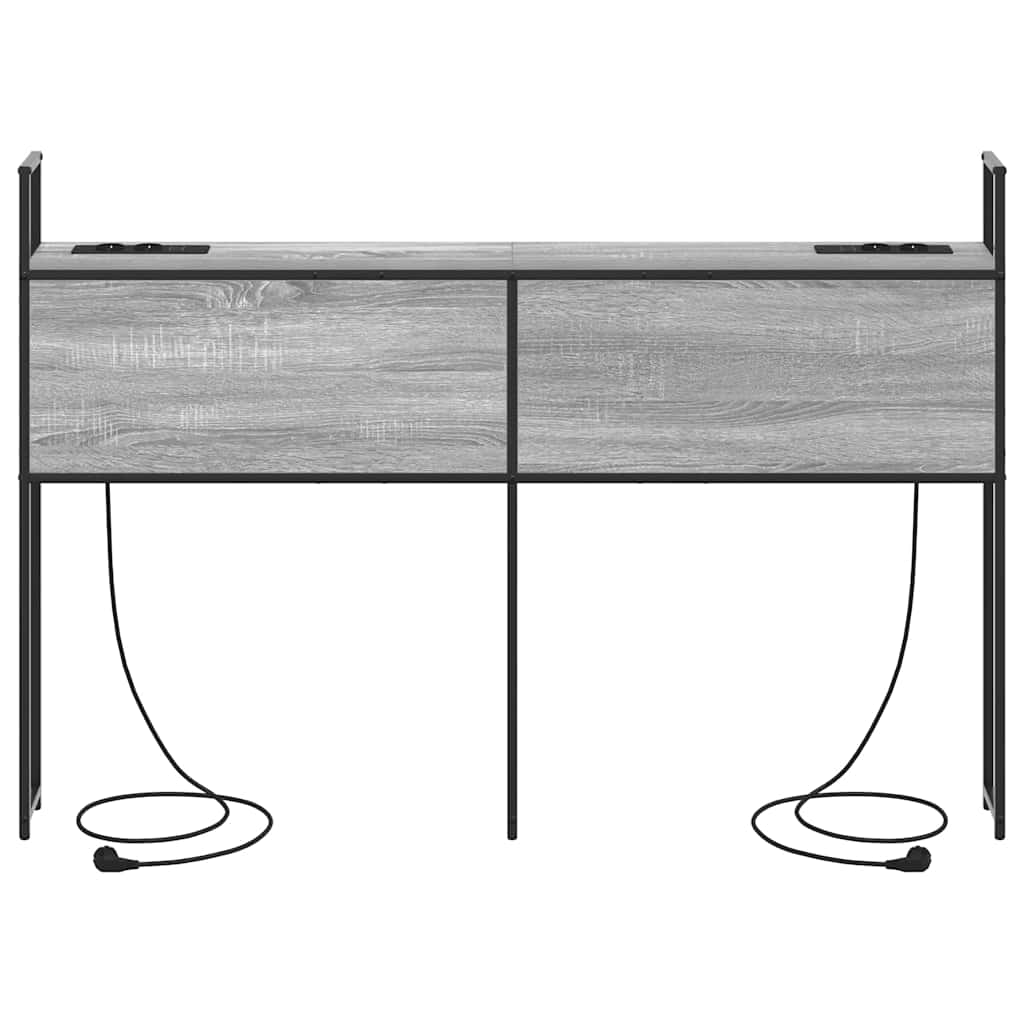 Headboard de Rangement avec Station de Charge Sonoma gris - XIOS