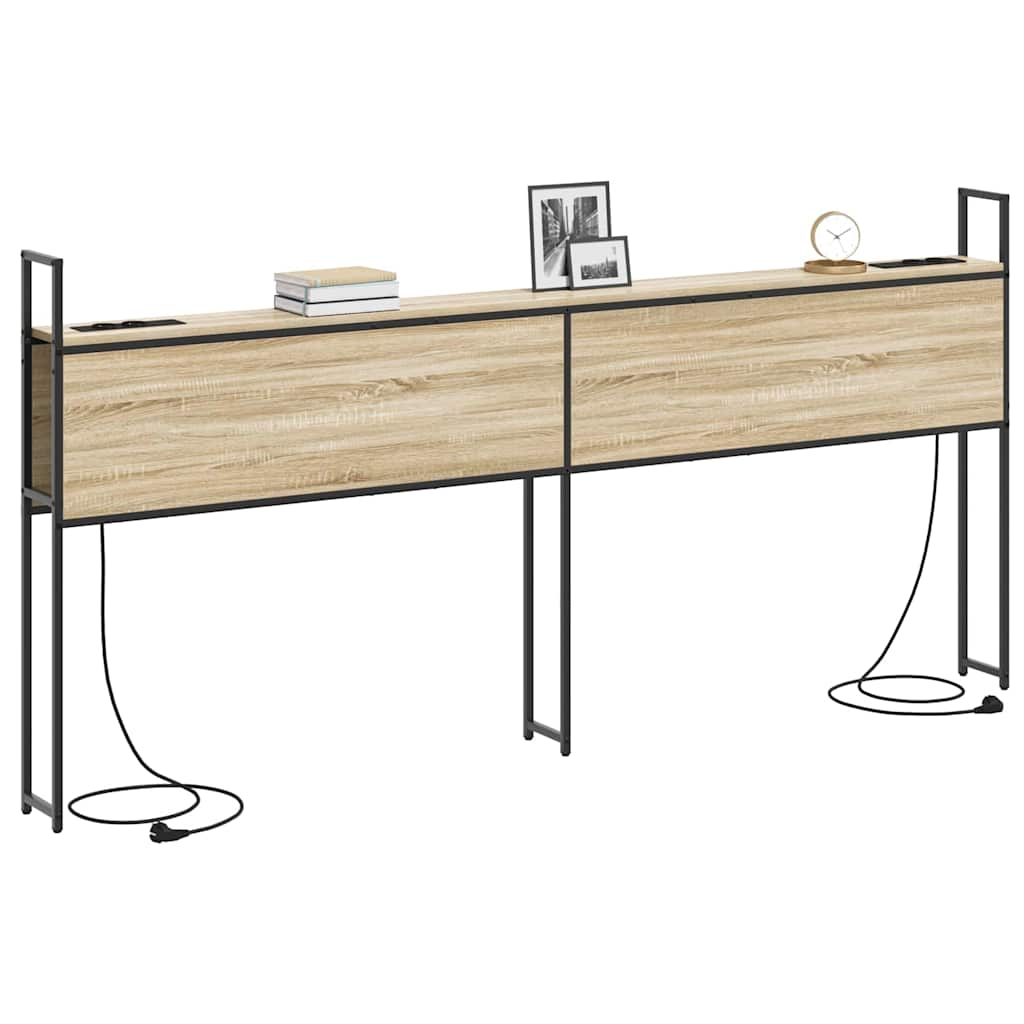Headboard de Rangement avec Station de Charge Chêne sonoma - XIOS