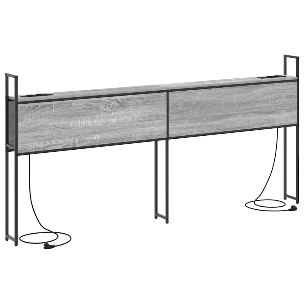 Headboard de Rangement avec Station de Charge Sonoma gris - XIOS