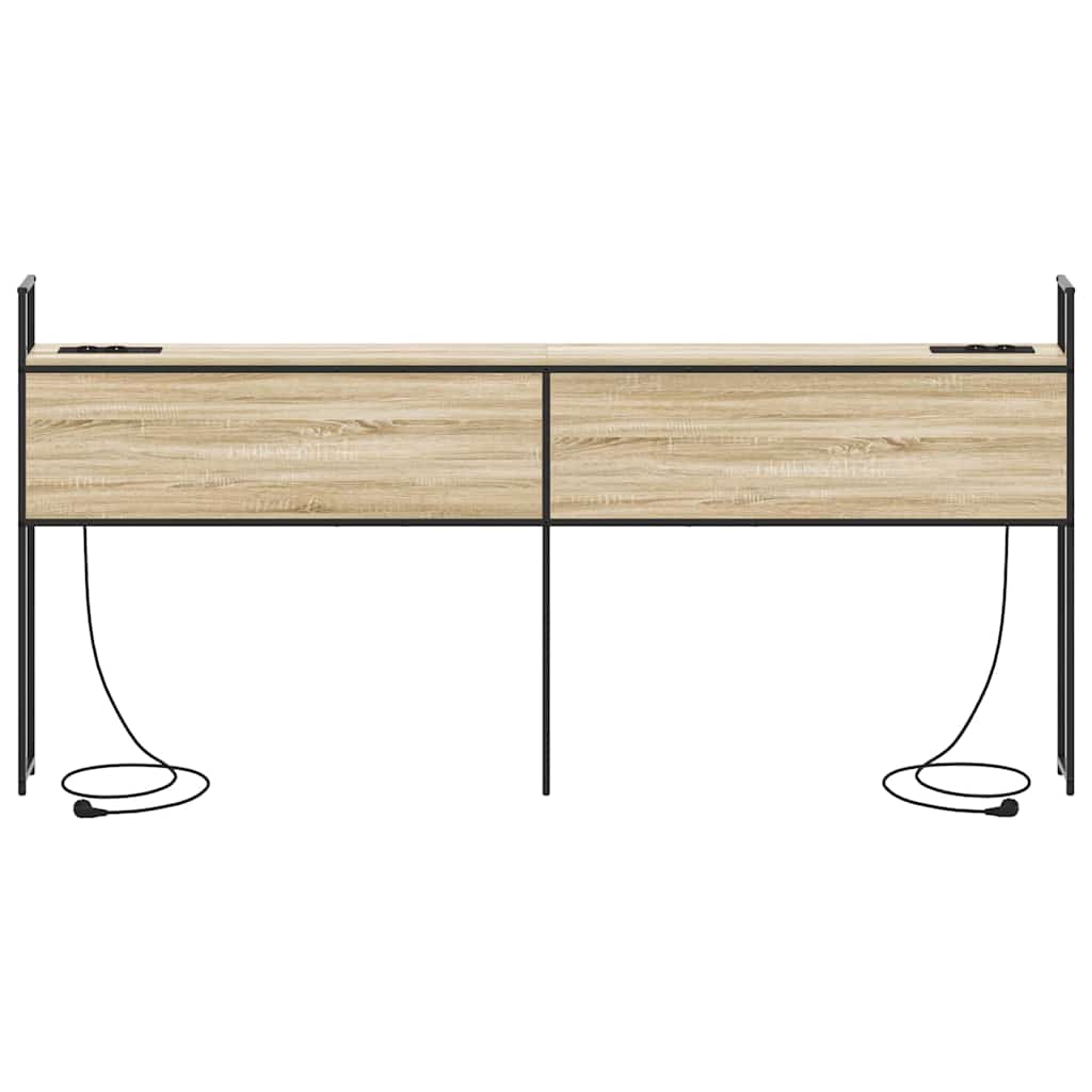 Headboard de Rangement avec Station de Charge Chêne sonoma - XIOS