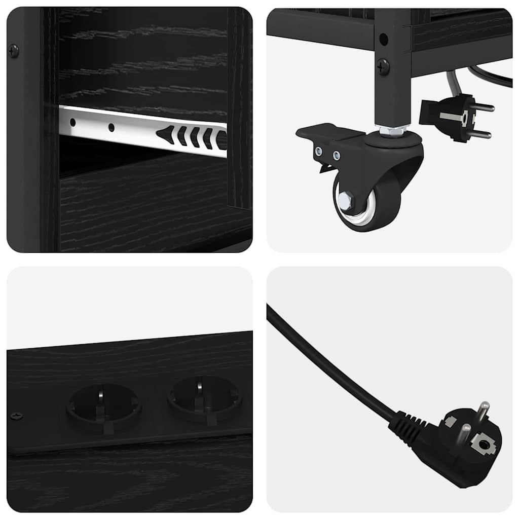 Cabinet de Bureau Chêne noir 76 x 41 x 72 cm Bois d'ingénierie - XIOS