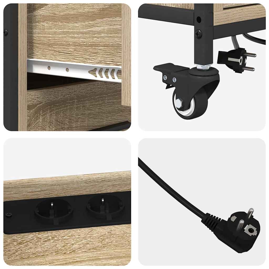 Cabinet de Bureau avec roue Chêne sonoma 76 x 41 x 72 cm - XIOS