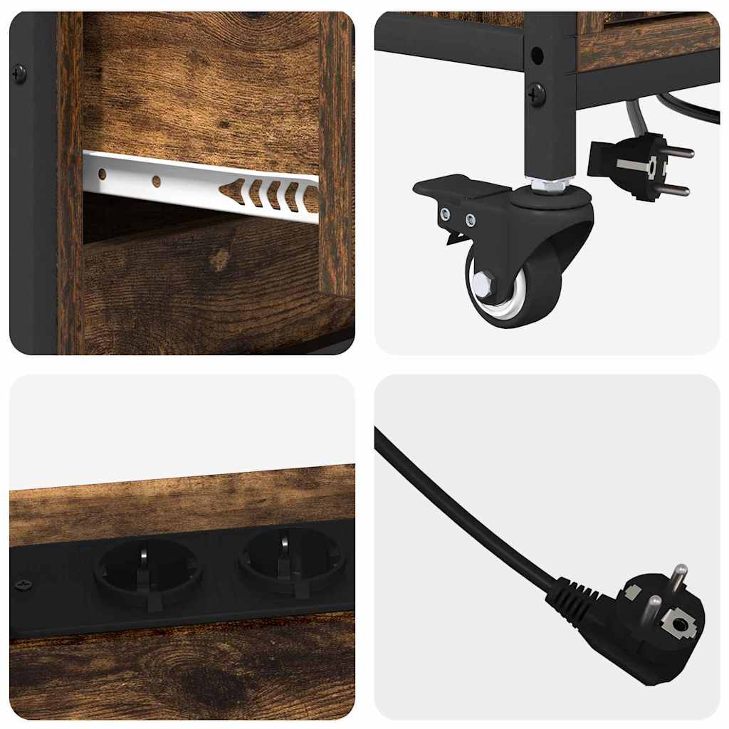 Cabinet de Bureau Chêne fumé 76 x 41 x 72 cm Bois d'ingénierie - XIOS