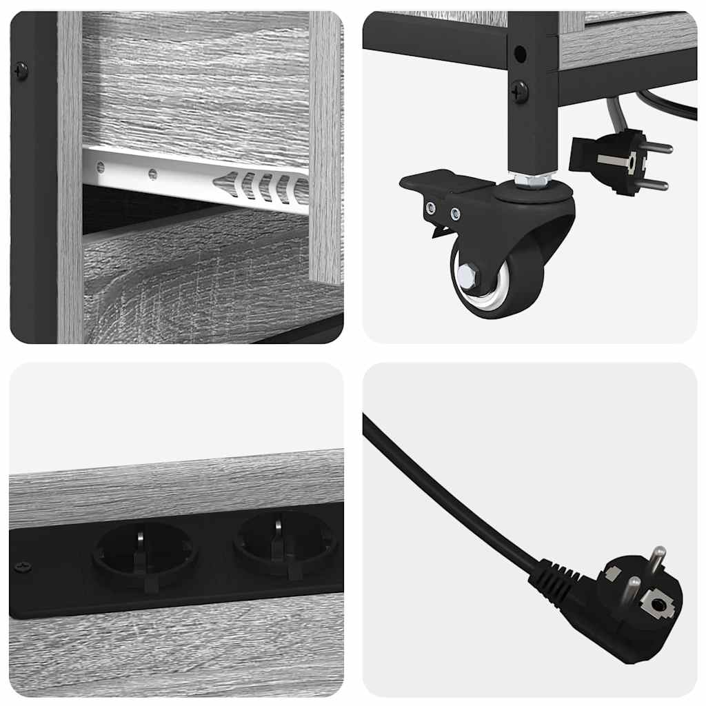 Cabinet de Bureau Sonoma gris 76 x 41 x 72 cm Bois d'ingénierie - XIOS