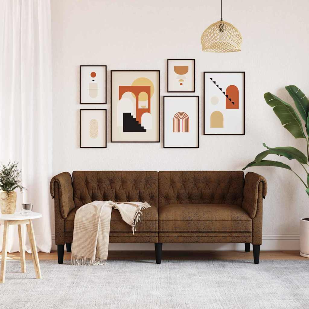 Canapé Marron 182,5 x 74,5 x 74,5 cm Polyester - XIOS
