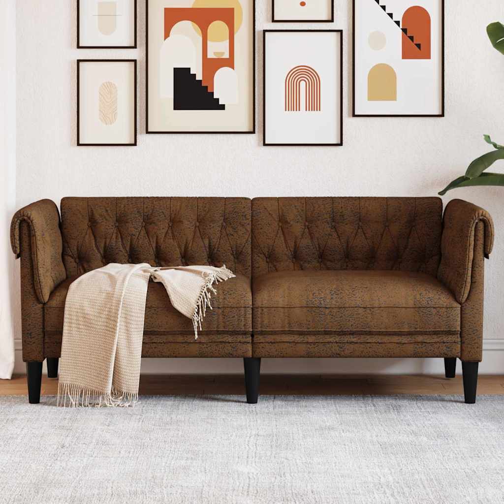 Canapé Chesterfield avec coussin Marron 182.5 x 74.5 x 74.5 cm - XIOS