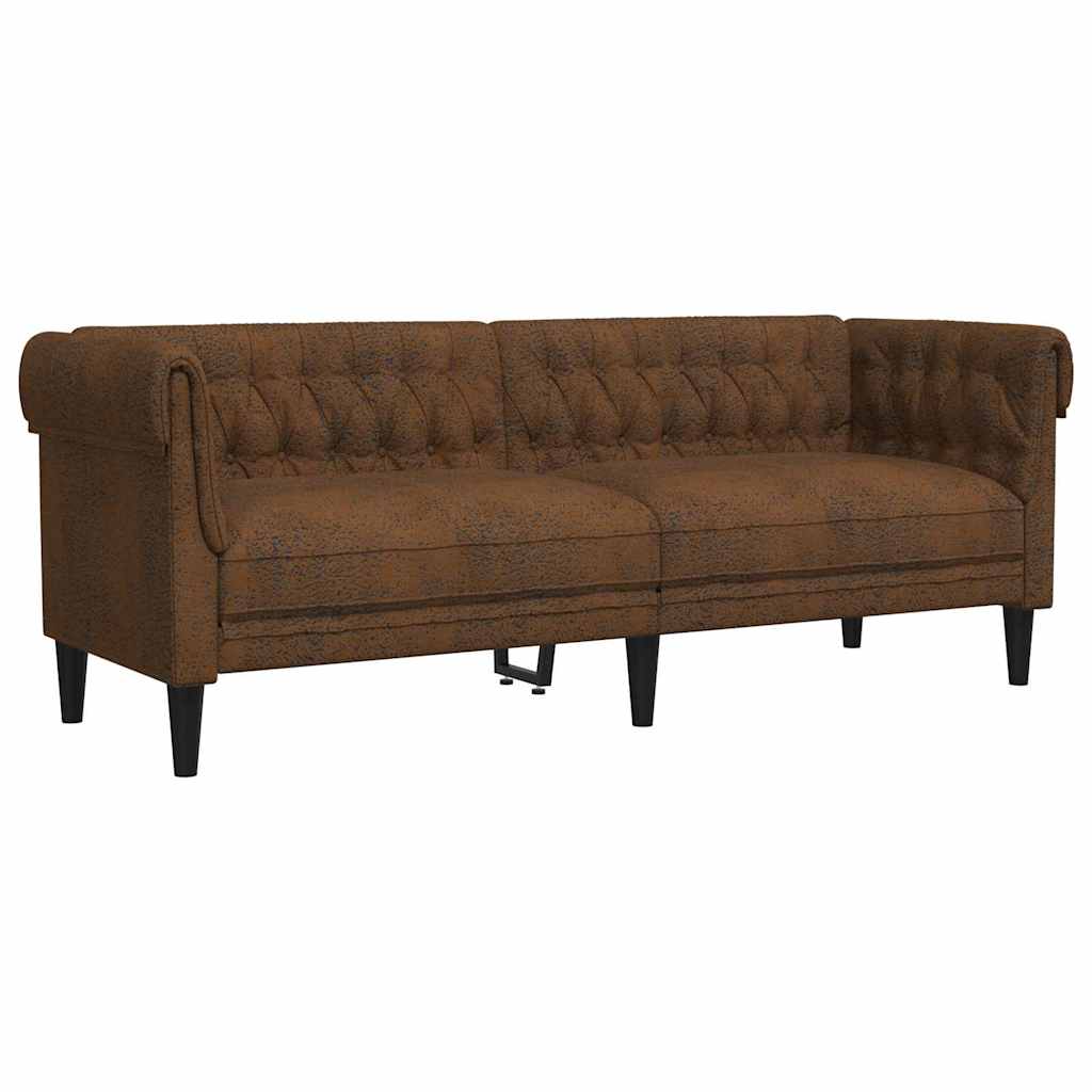 Canapé Marron 201,5 x 74,5 x 74,5 cm Polyester