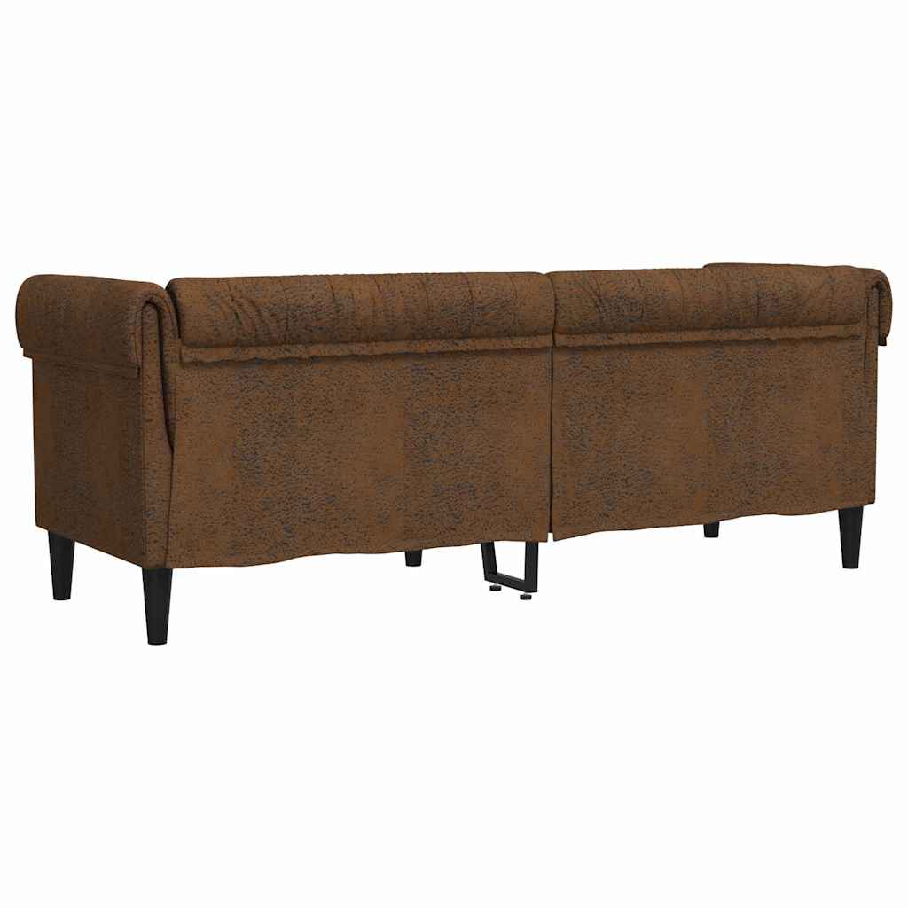 Canapé Marron 201,5 x 74,5 x 74,5 cm Polyester