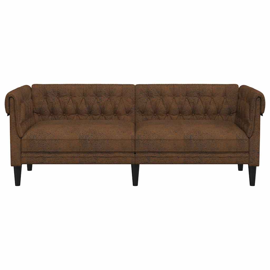 Canapé Marron 201,5 x 74,5 x 74,5 cm Polyester