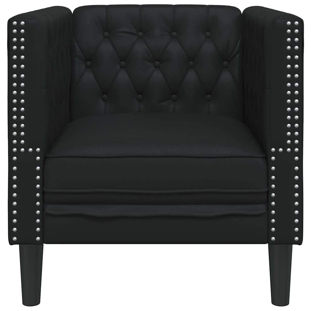 Fauteuil Chesterfield Argyle Noir 71 x 74.5 x 70.5 cm Faux cuir - XIOS