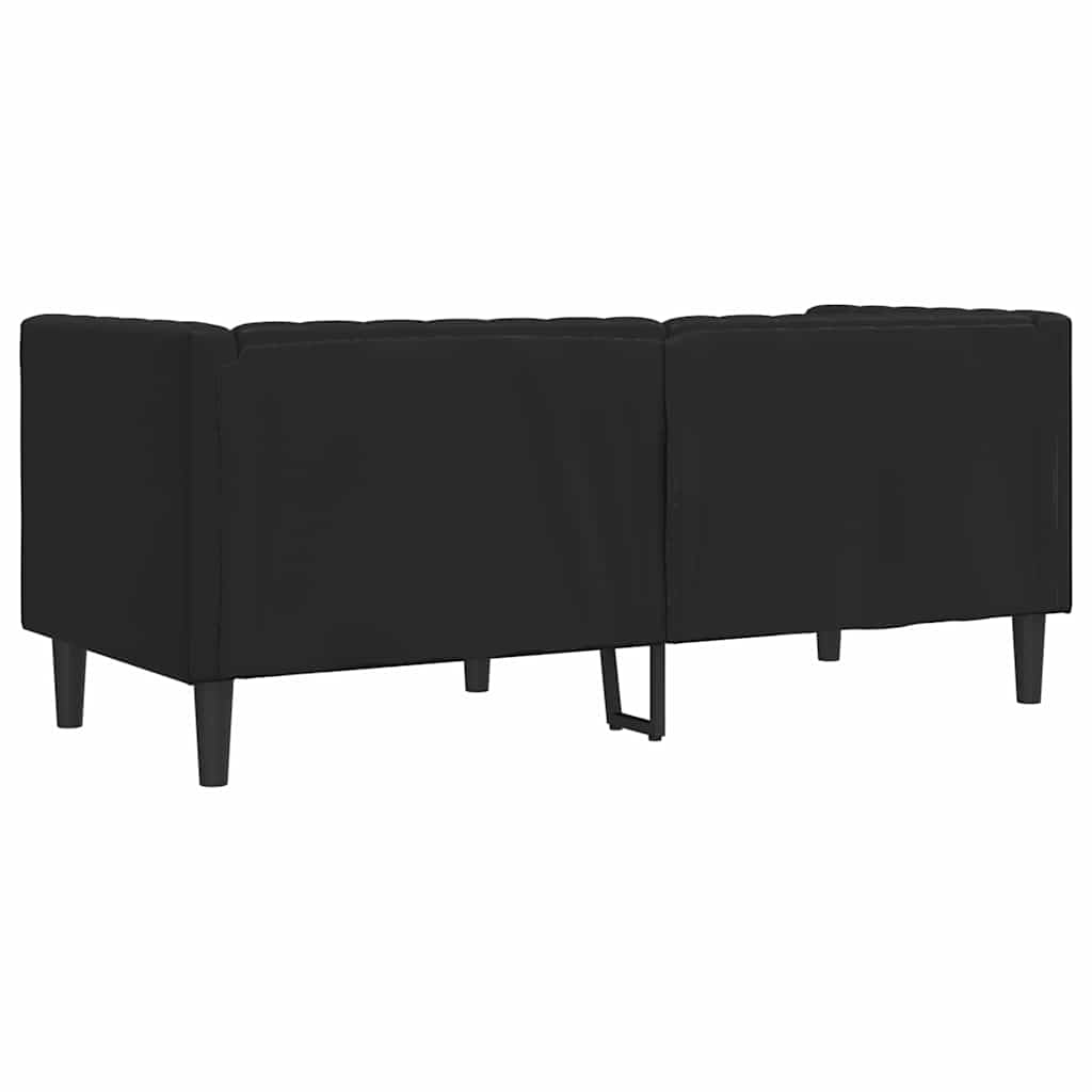 Canapé Chesterfield Argyle Noir 174 x 74.5 x 70.5 cm Faux cuir - XIOS