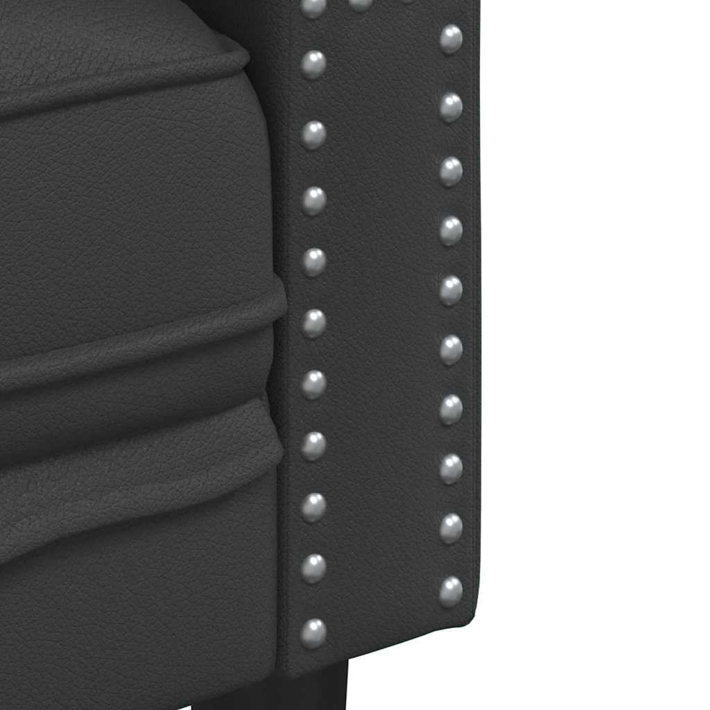 Canapé Noir 194 x 74,5 x 70,5 cm PVC - XIOS