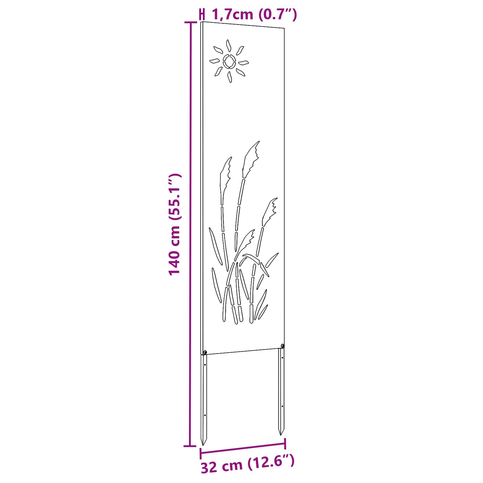Écran de confidentialité de jardin Vert olive 32 x 140 cm - XIOS
